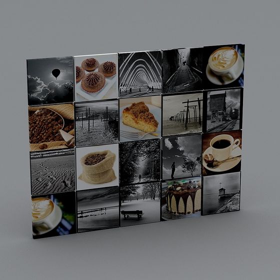 Dynamic Low-Poly Wall Panel 3D model