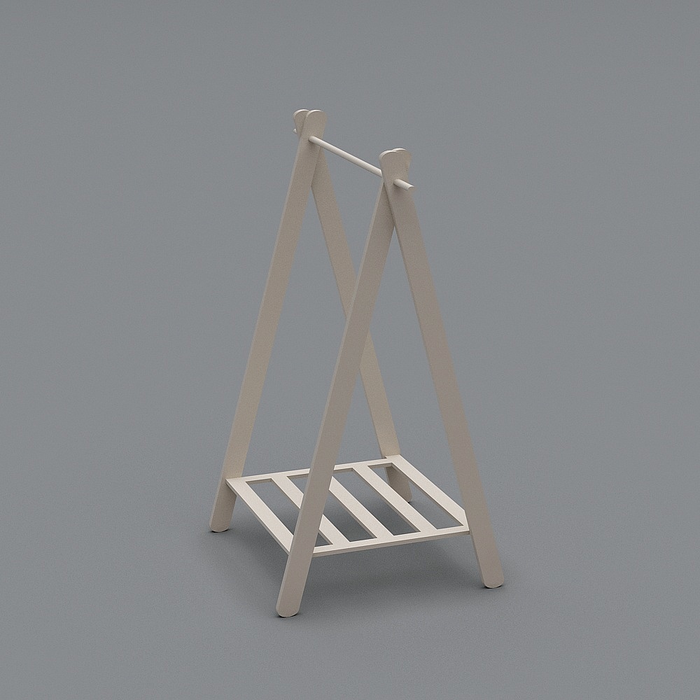 Wooden Hanger 3D model - Modern Minimalist Design