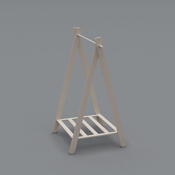 Wooden Hanger 3D model - Modern Minimalist Design