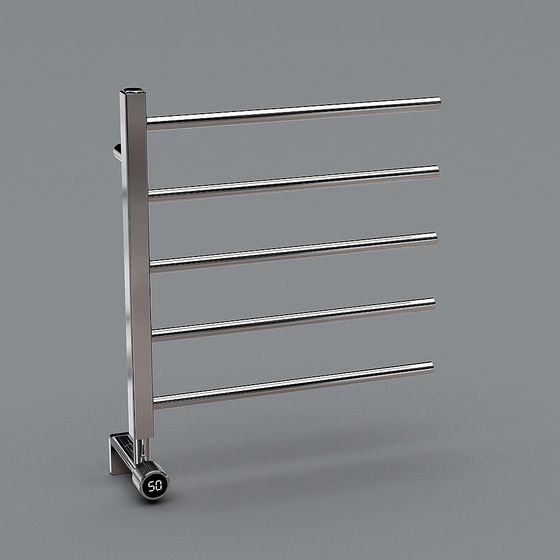Minimalist Low-Poly Towel Rack 3D model