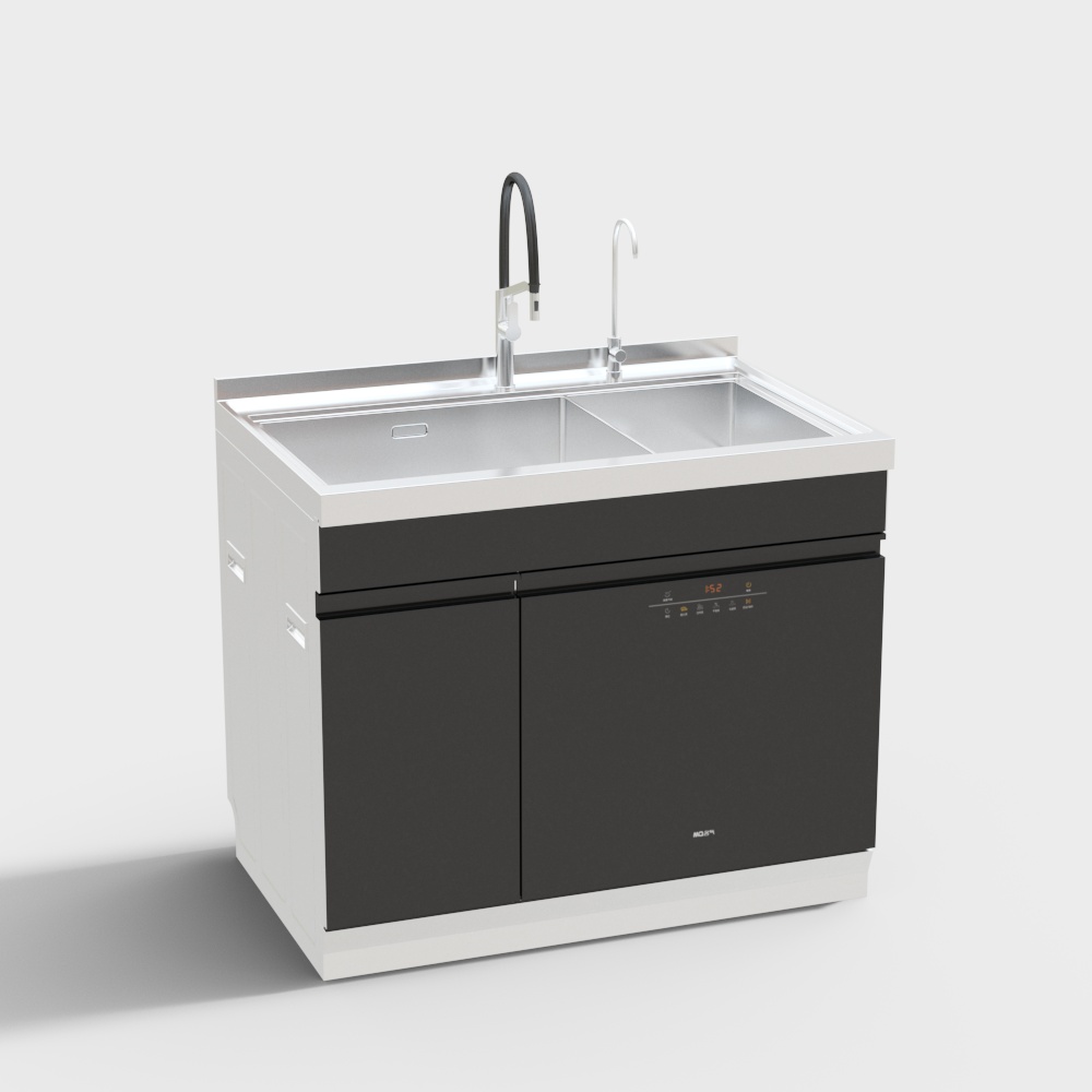 Modern Kitchen Sink Cabinet 3D model