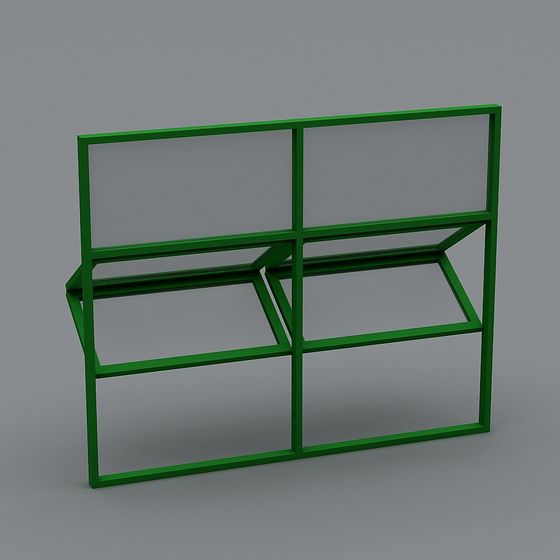 Industrial Frame Low Poly 3D Model
