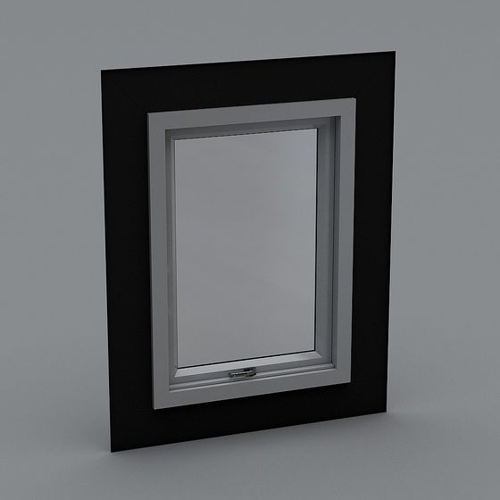 Extrapolated Black Awning Window 3D Model