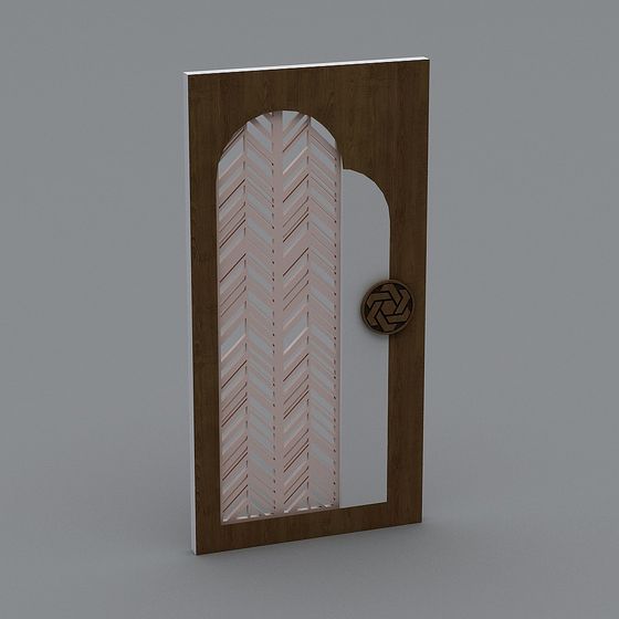 Stylish Low-Poly High-Detail 3D Door Model