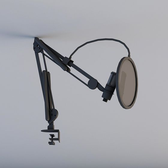 Stylish 3D Microphone Model for Creative Projects