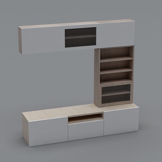 Sleek City Living Room TV Cabinet 3D model for Modern Spaces