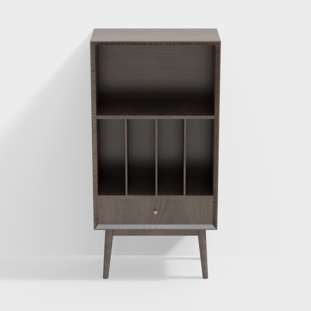 Tủ tạp chí hai tầng (Đen)