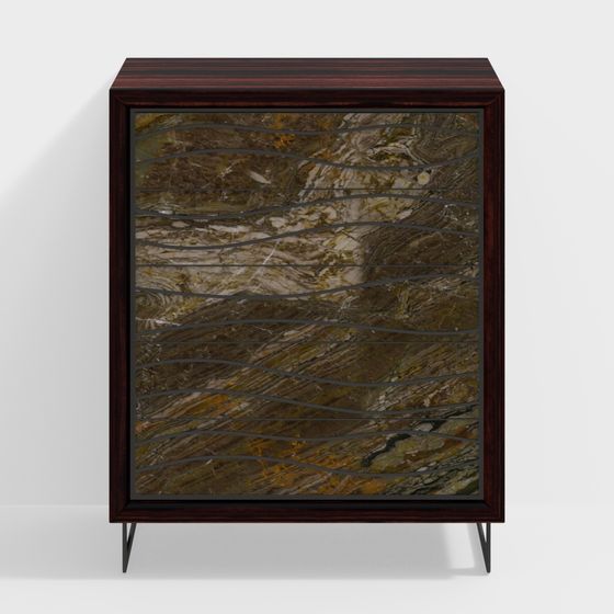 Ripple Marble Cabinet 3D model
