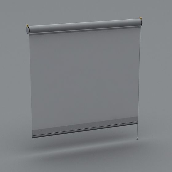 Minimalist Roller Blind 3D model for Interior Design