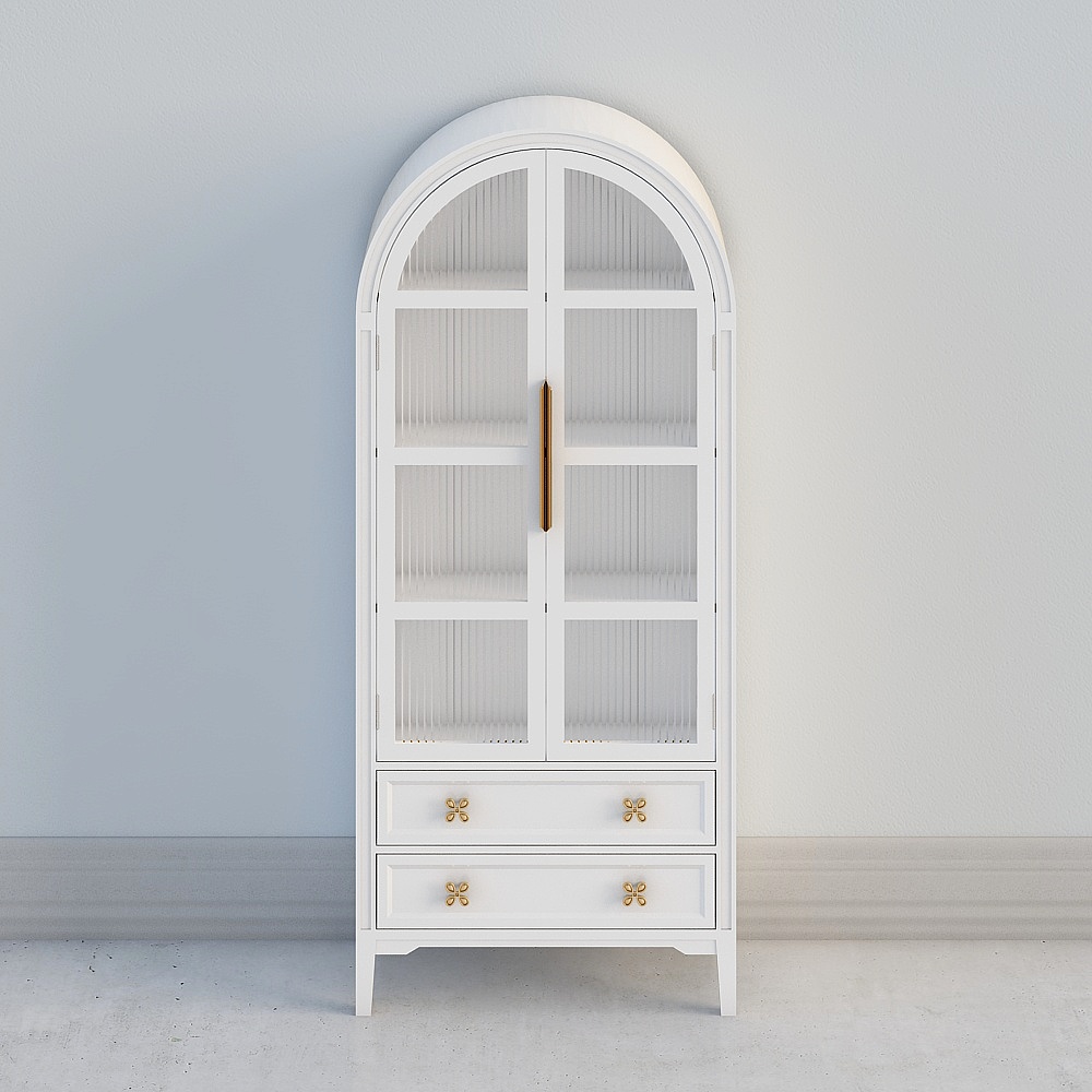 PACB1356-AU [White] Audrey arched bookcase