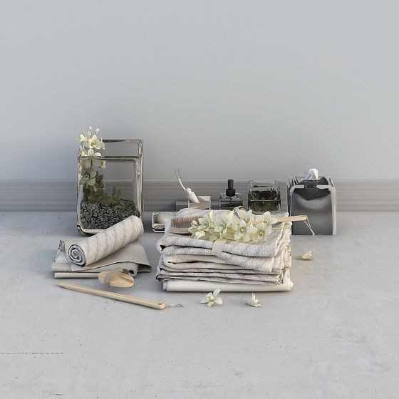 Tranquil Bathroom Corner 3D model