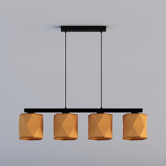 Elegant Low-Poly Chandelier 3D model