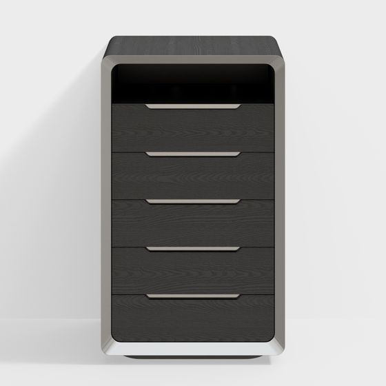 Modern Minimalist Low-Poly Storage Cabinet 3D model