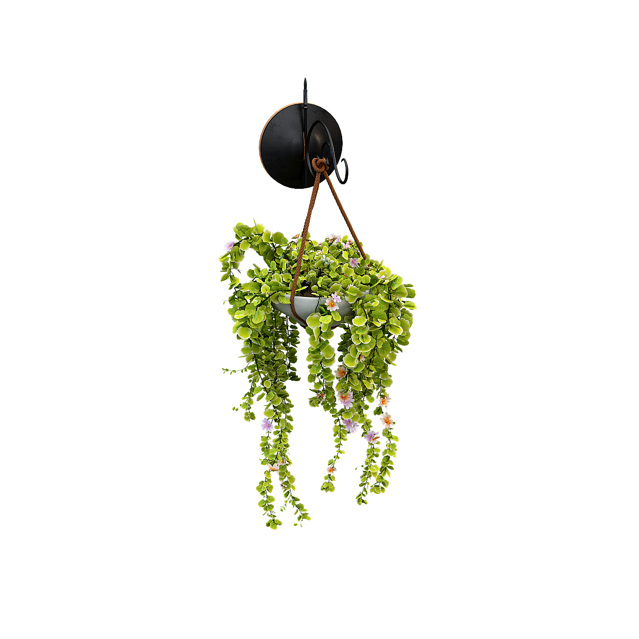 Hanging Green Plant 3D Model – Low-Poly Foliage