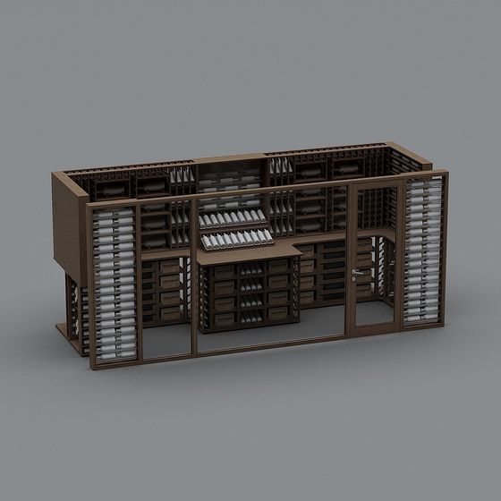 Elegant Wine Cellar 3D model