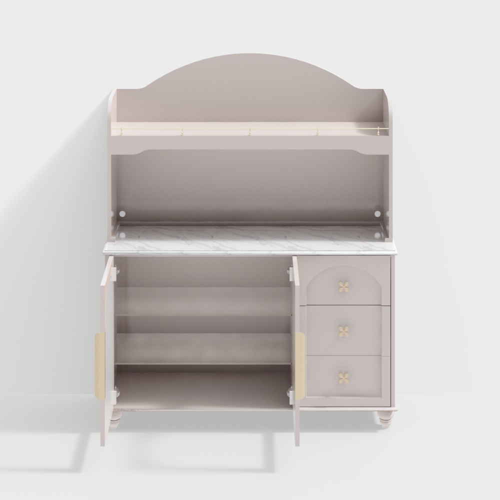 PACB1429-AU 【pink】Audrey sideboard (open door)