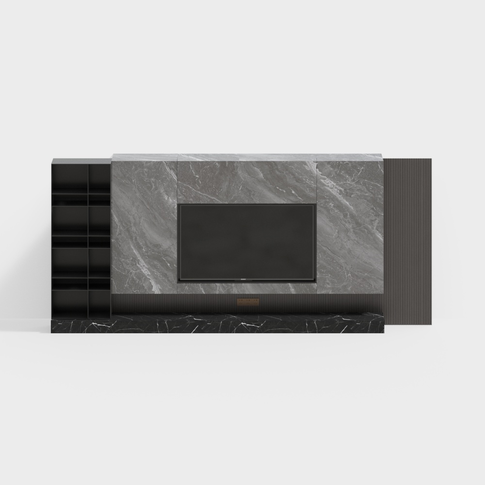 Dark gray suspended background wall