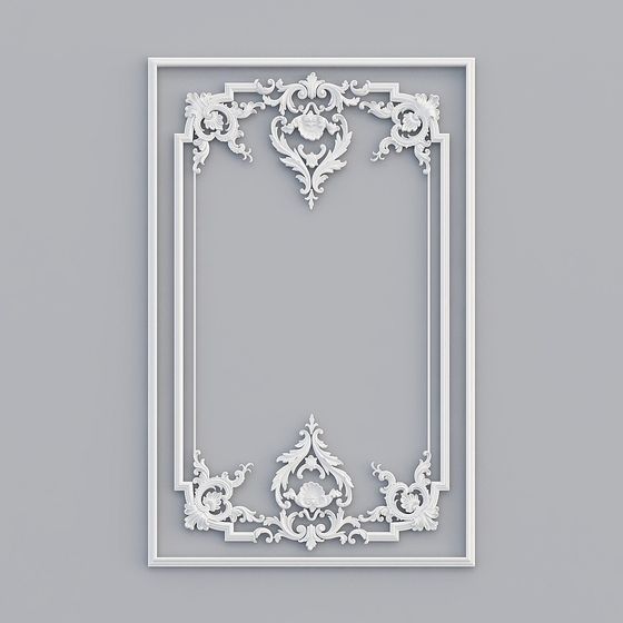 Royal Frame 3D model - Elegant Decor for Creative Projects