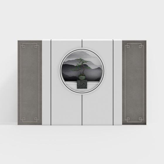 綠色途中中型背景牆