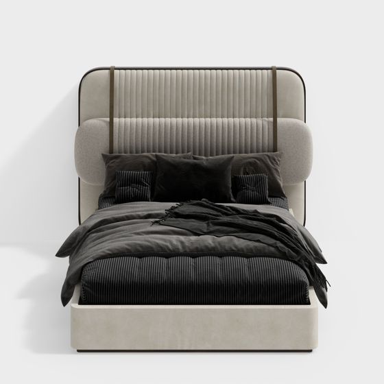 Urban Retreat 3D model - Luxurious Minimalist Bed Design