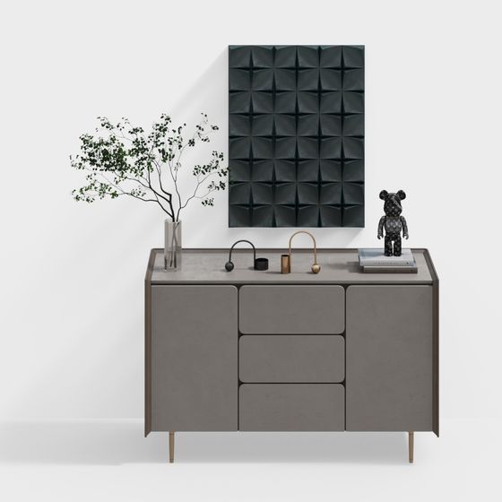Urban Minimalist Side Cabinet 3D model