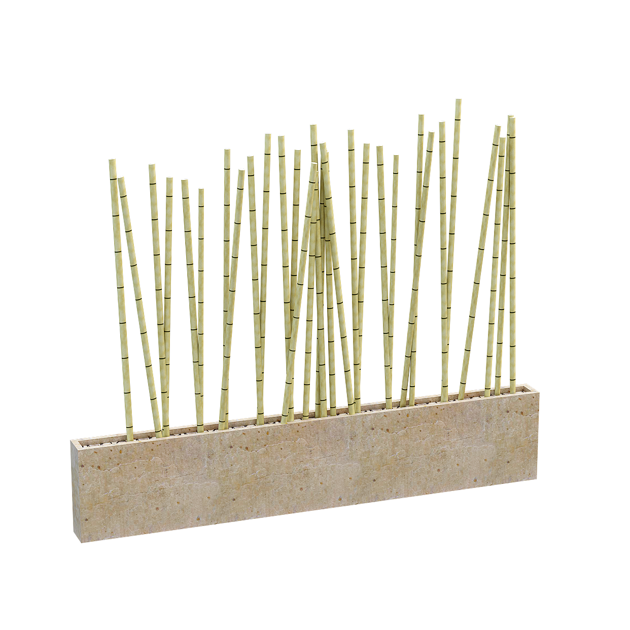 Bamboo Fence 3D Model – Low-Poly Natural Design