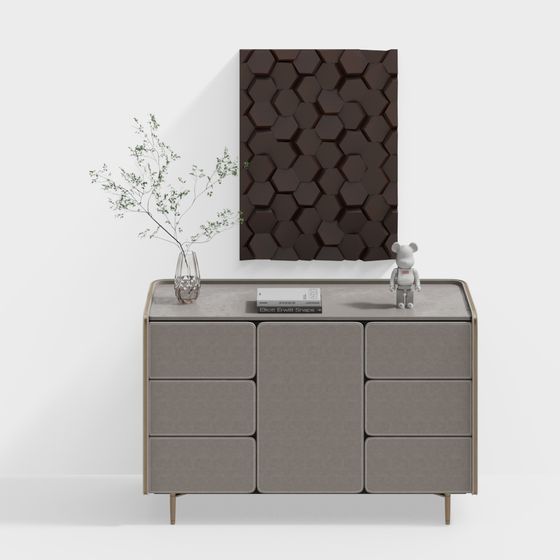 Elegant Minimalist Storage Cabinet 3D model