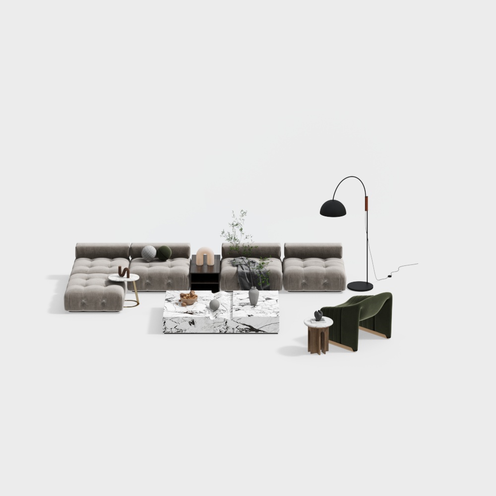 Modern sofa coffee table combination