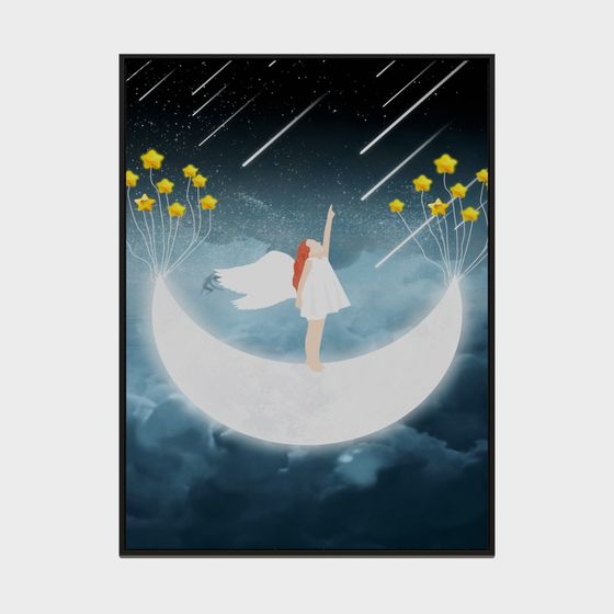 Детская комната - Мультяшная серия - Прямоугольная декоративная картина - 37