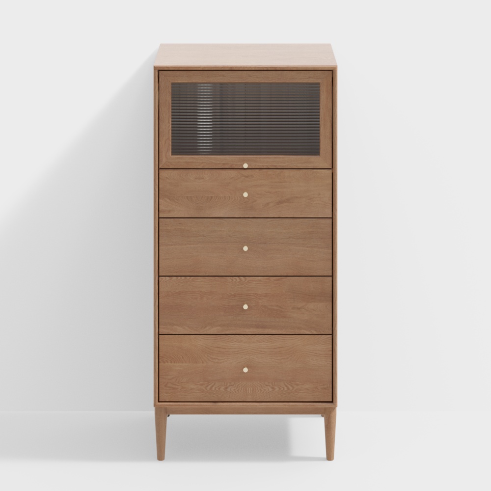 Simple Log Style - Prague Series Y84F08 - Four Draw One Fighting Cabinet - NY