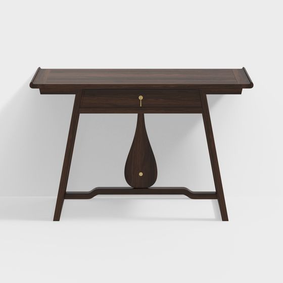 Mid-Century Console Table 3D model