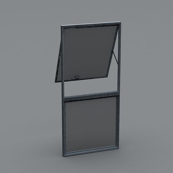 Low-Polygon Modern Window 3D model