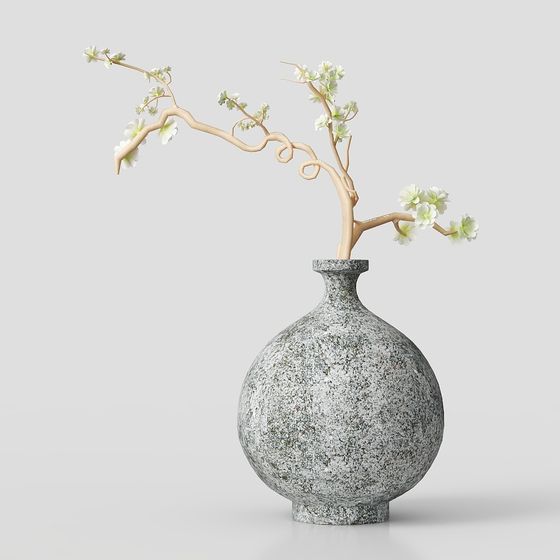 Spring Blossom Vase 3D model for Creative Projects