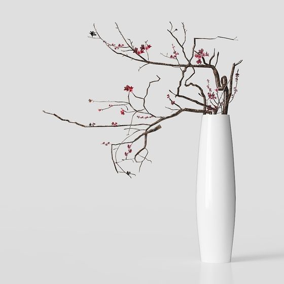 Low Poly Winter Vase 3D Model