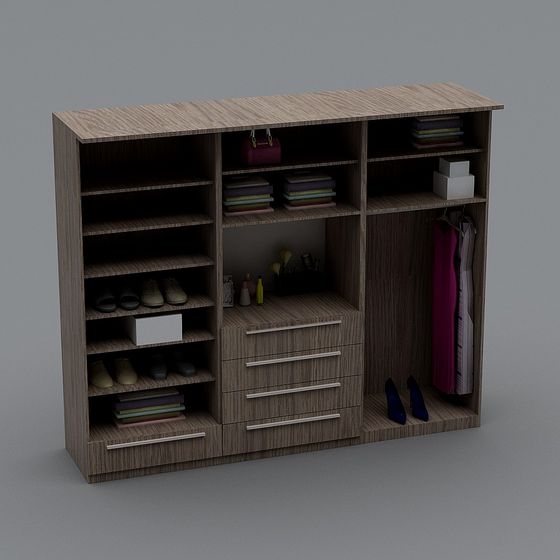 Stylish Multifunctional Storage Cabinet 3D model
