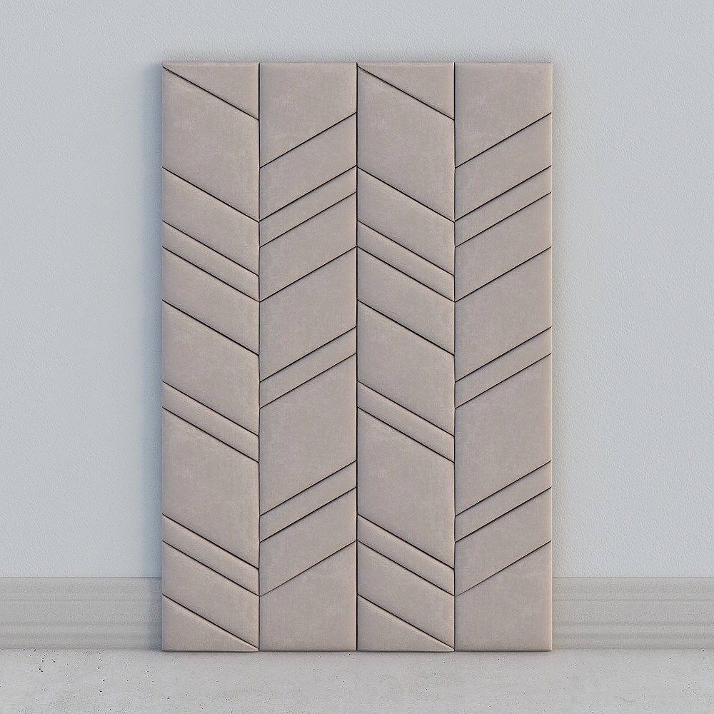 Modern soft bed background wall