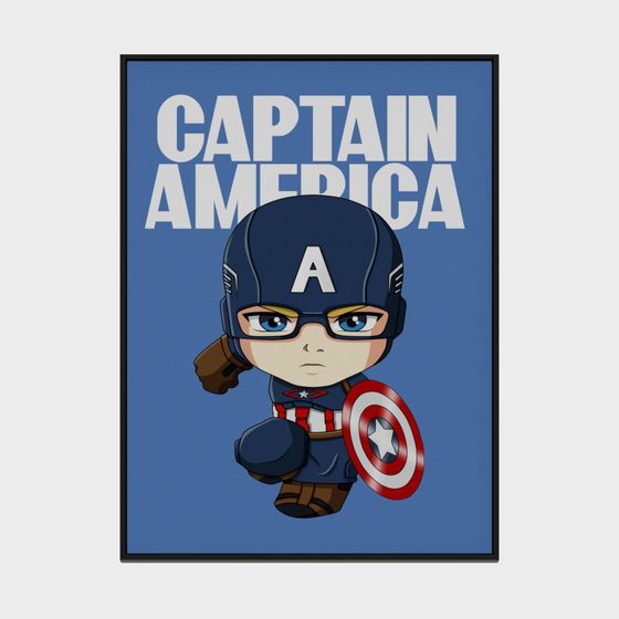 Charming Low-Poly Captain America 3D Model for Creative Use