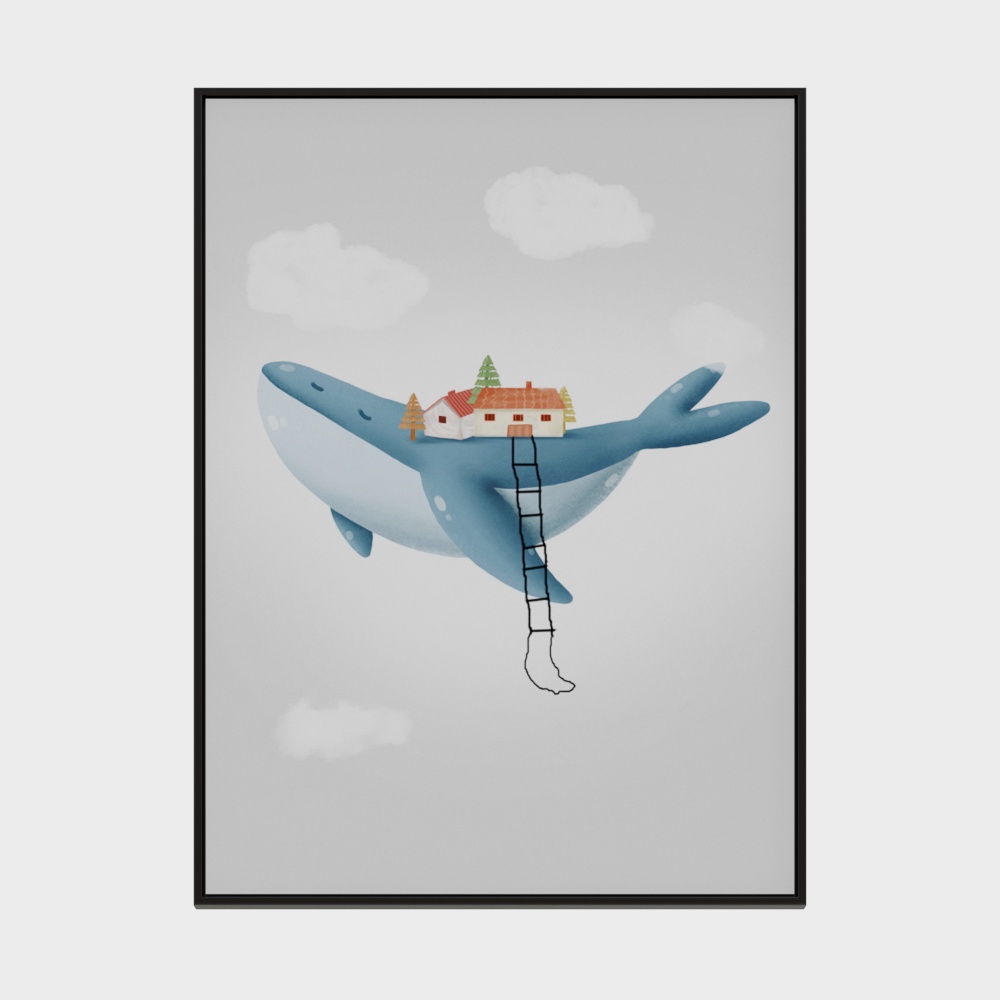 兒童房卡通系列 - 矩形裝飾畫 - 65