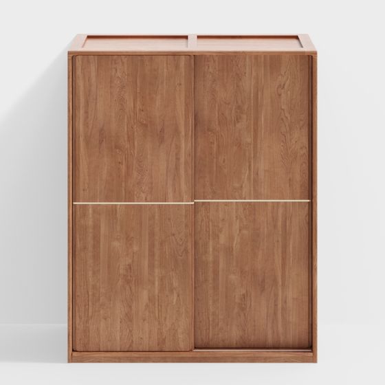 Stylish Wooden Storage Cabinet 3D model