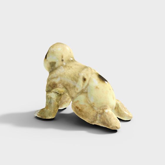 Charming Low Poly Dog 3D Model