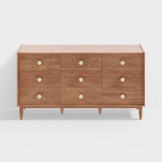Mid-Century Modern Dresser 3D model