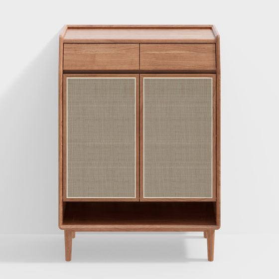 Stylish Low-Polygon Furniture Cabinet 3D model