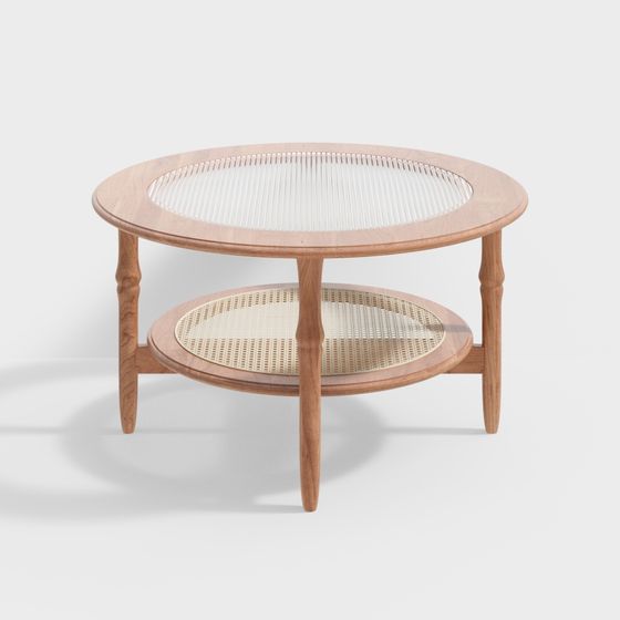 Elegant Low-Polygon Coffee Table 3D model