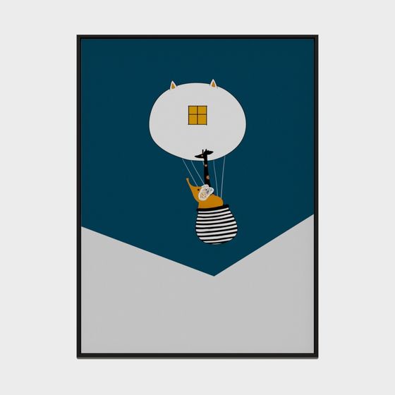 Colorful Low-Poly Elephant Hot Air Balloon 3D model