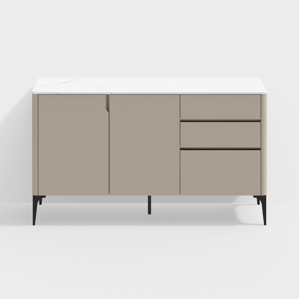 現代輕奢風格/義大利輕奢風格-蒂努系列 Y174Q01-輕奢石板側櫃-NY