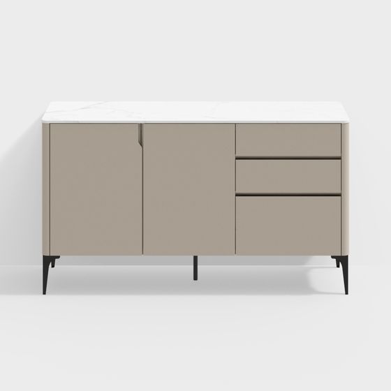 現代輕奢風格/義大利輕奢風格-蒂努系列 Y174Q01-輕奢石板側櫃-NY