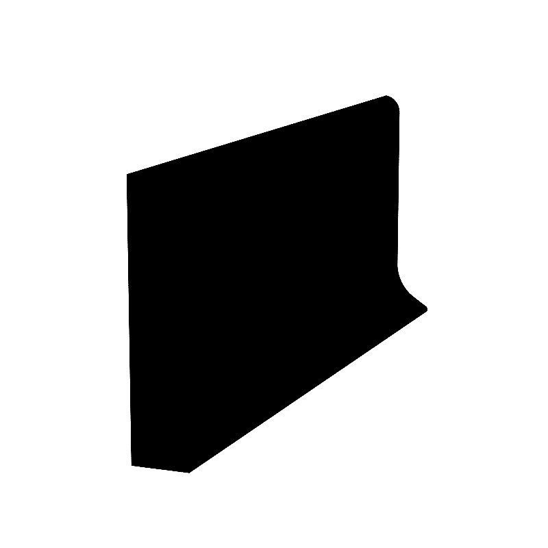 Dumb black -60mm aluminum alloy ultra-thin skirting board