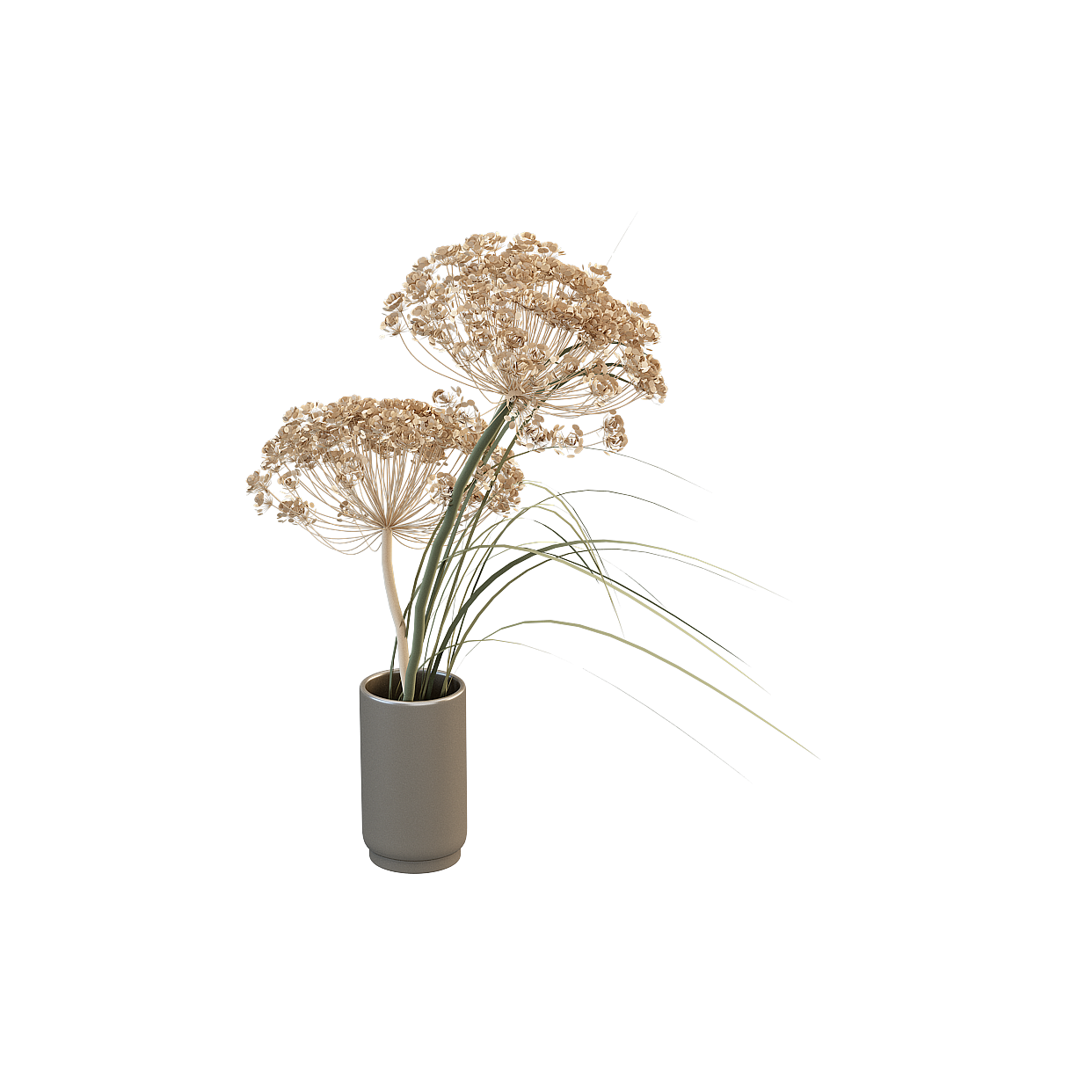 Elegant Wildflower 3D Model – Low Poly Nature Design