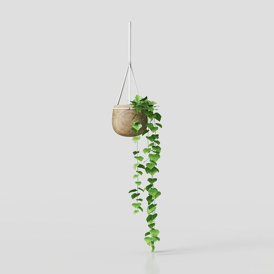 Hanging Flower Pot 3D Model for Stylish Decor