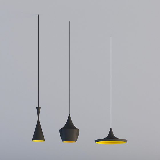 Elegant Minimalist Chandelier Series 3D model